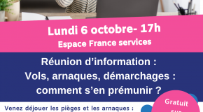 6 OCTOBRE A LOIRON : INFORMATION SUR LES ARNAQUES